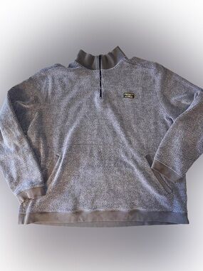L.L. Bean Blue Tumbled Sherpa Fleece Pullover Quarter Zip 3XL